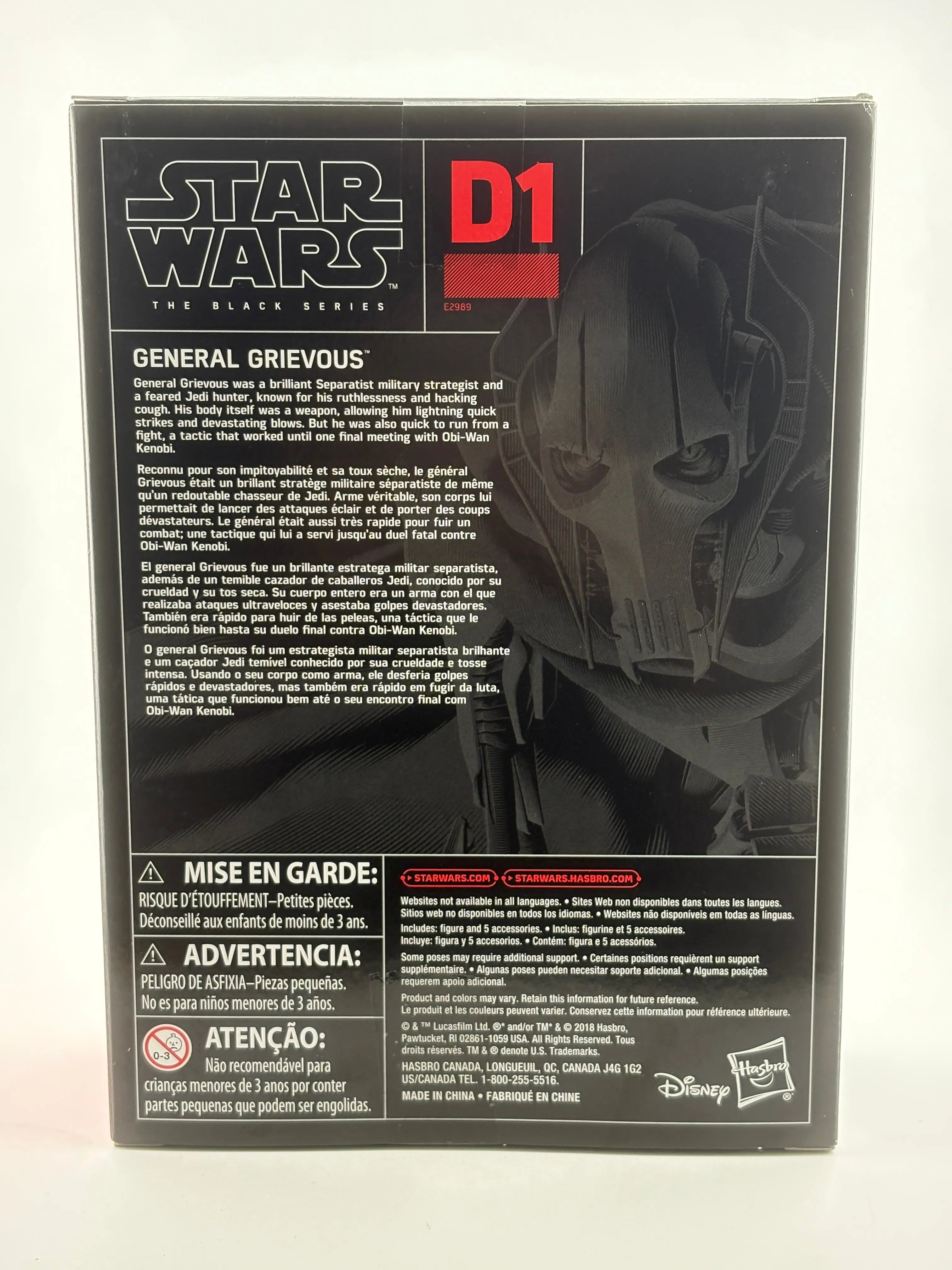 Star Wars The Black Series - General Grievous Figure Sealed & New FRENLY BRICKS - Open 7 Days